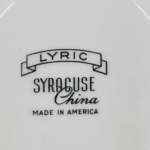 Syracuse China Lyric 5 7/8" Saucer Set of 3 Made in USA Vintage - Picture 10 of 10